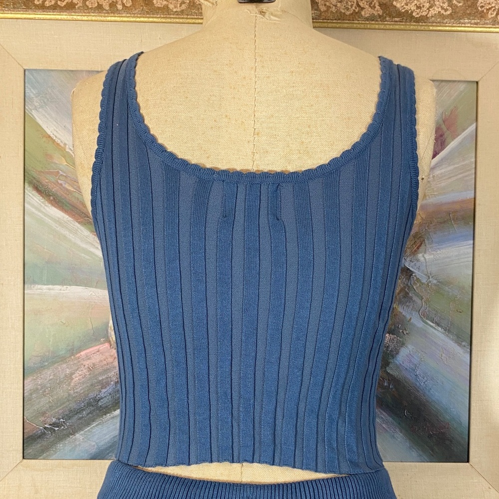 Pink Rose 2pc Ribbed Knit Tank & Pants Set - Picture 6 of 12
